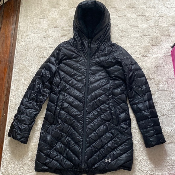 Under Armour Knee-Length Down Jacket - Picture 1 of 4